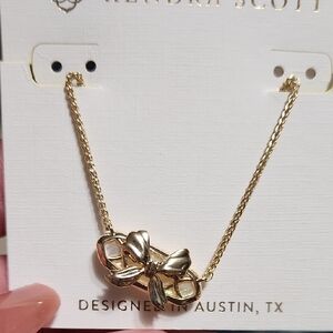 Kendra Scott Gold Bow Pendant Necklace